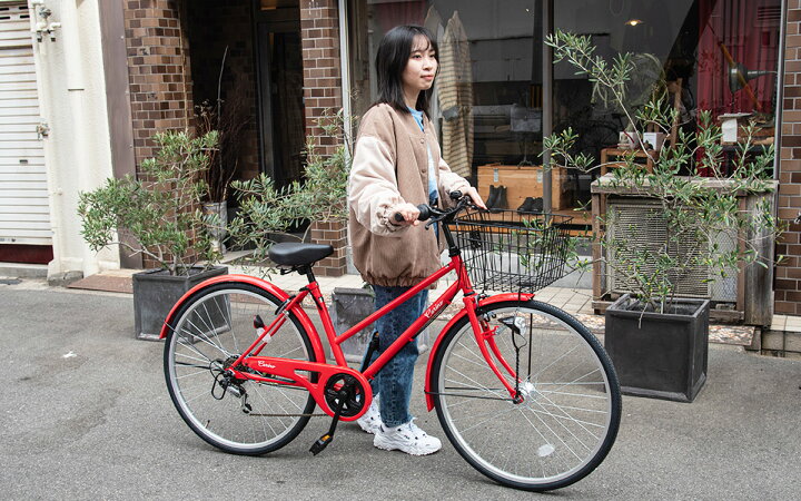 楽天市場】完成品 組立済 自転車 27インチ LEDオートライト シマノ6段 