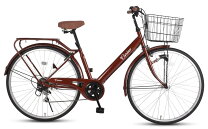 楽天市場】シティサイクル 27インチ（カラーブラウン）の通販