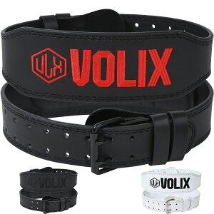 VOLIX トレーニングベルト【マイクロファイバーレザーで生地がやわらかく体にフィット】リフティングベルト パワーベルト 筋トレ