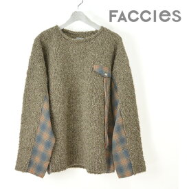 Faccies ファッチーズ DOCKING KNIT ドッキングニット メンズ チェック柄 FCS19WF008 【2019 新作】 【15:00までのご注文で即日配送】