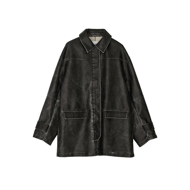 楽天市場】ナウンレス NOUNLESS クラッシュ フェイクレザー ジャケット 