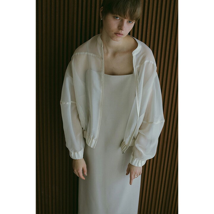 楽天市場】マノフ MANOF シアー ボリューム スリーブ ブルゾン SHEER 
