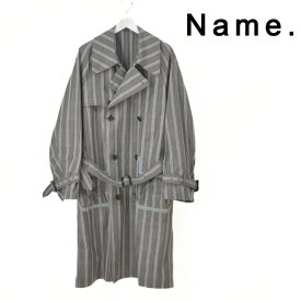 Name. ネーム チェックトレンチコート C/N PLAID TRENCH COAT ロングコート メンズ 2020 新作 【15:00までのご注文で即日配送】 プレゼント ギフト