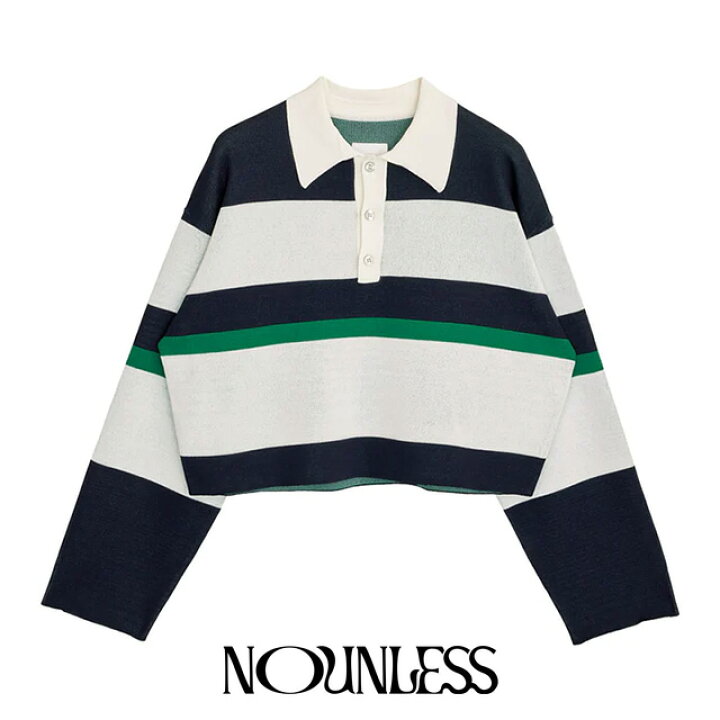楽天市場】ナウンレス NOUNLES ミニ ラガー ニット シャツ MINI RUGGER 