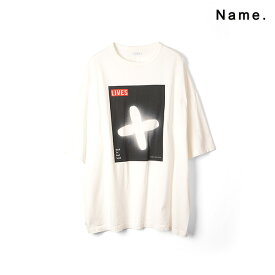 Name. ネーム シルケット コットン フォト プリント Tシャツ SILKETE COTTON PHOTO PRINT TEE "LIVES" 半袖 メンズ 【2024 新作】【15:00までのご注文で即日配送】 プレゼント ギフト