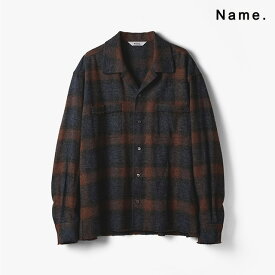 Name. ネーム オンブレ チェック カットオフ ボックス ショート シャツ OMBRE CHECK CUT-OFF BOX SHORT SHIRT メンズ 【2023 新作】【15:00までのご注文で即日配送】 プレゼント ギフト