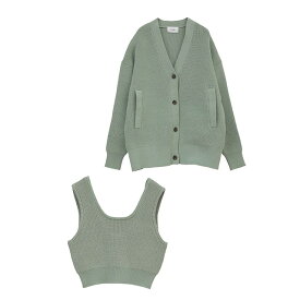 クラネ CLANE ビスチェ セット ニット カーディガン BUSTIER SET KNIT CARDIGAN 長袖 レディース 【2024 新作】【15:00までのご注文で即日配送】