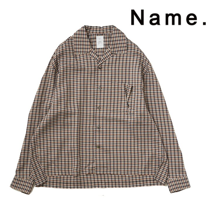 楽天市場】NAME. ネーム RAYON PLAID OPEN COLLAR SHIRT レーヨン  
