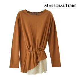 マルシャルテル marechal terre ヘム レース トップス Hem lace tops レース 長袖 レディース ZMT185CT529 【新作】 【15:00までのご注文で即日配送】 プレゼント ギフト