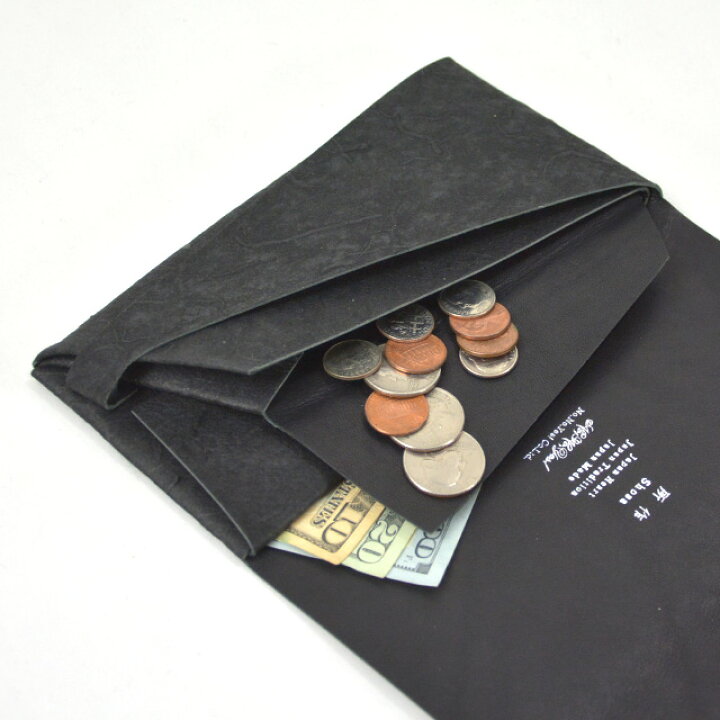 楽天市場】所作 財布 黒和紙×ブラック レディース メンズ 長財布  