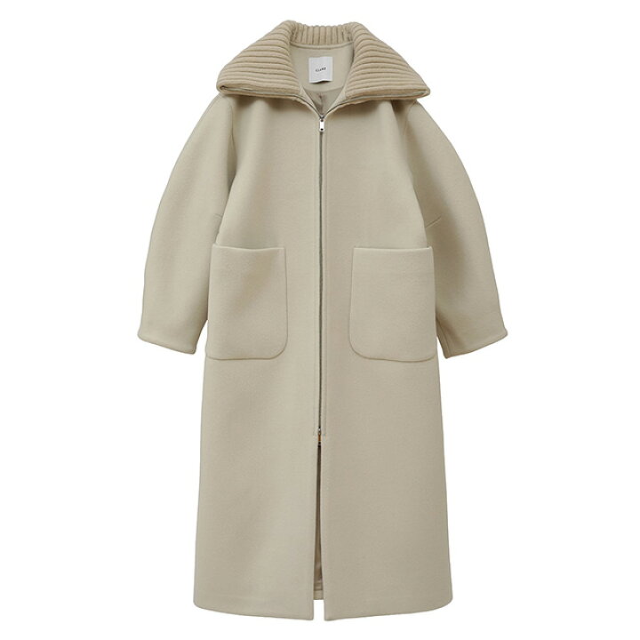 楽天市場】クラネ CLANE リブ カラー ウール ロング コート RIB COLLAR 
