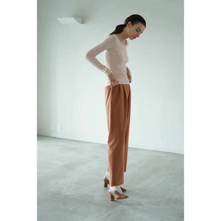 楽天市場】クラネ CLANE リブ ストライプ タック パンツ RIB STRIPE 