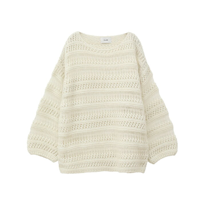 楽天市場】クラネ CLANE シアー ボーダー モヘア ニット SHEER BORDER 