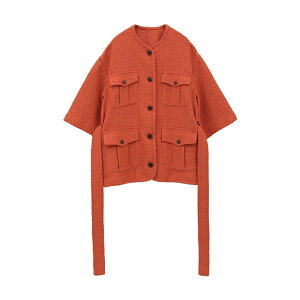 �N���l CLANE �n�[�t�X���[�u �c�C�[�h �W���P�b�g HALF SLEEVE TWEED JACKET ���� ���f�B�[�X �y2024 �V��z�M�t�g �v���[���g