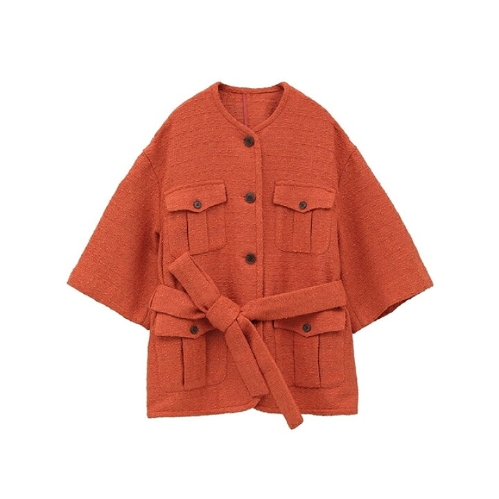 クラネ CLANE 23SS HALF SLEEVE COCOON JACKET ジャケット 七分袖 ノー 