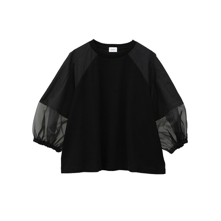 楽天市場】マノフ MANOF パフスリーブ コンビ トップス PUFF SLEEVE 