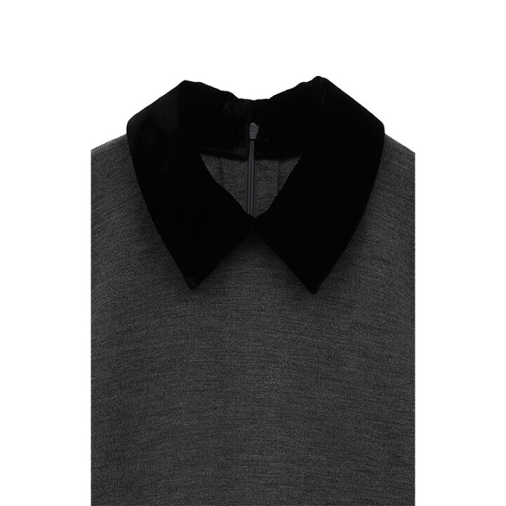 楽天市場】クラネ CLANE ベロア カラー ニット トップス VELOR COLLAR  