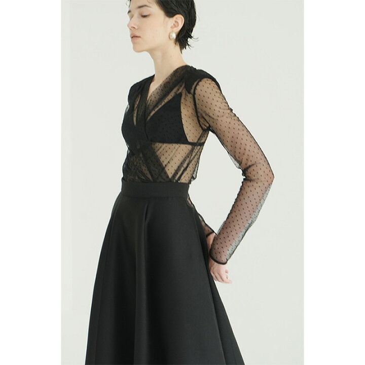 楽天市場】クラネ CLANE シアー ドレープ ボディ スーツ SHEER DRAPE 