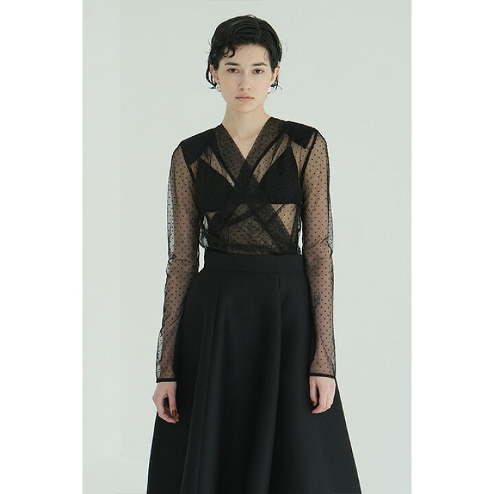 楽天市場】クラネ CLANE シアー ドレープ ボディ スーツ SHEER DRAPE 