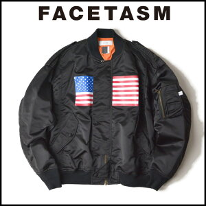 FACETASM t@Zb^Y AMERICAN FLAG MA-1 AJtO MA-1 Y fB[X I[o[TCY 傫TCY WbvAbvu]