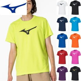 【1枚までメール便OK】ミズノ 半袖シャツ MIZUNO ロゴTシャツ ユニセックス 32MAA155 メンズ レディース ブラック 黒 ホワイト 白 赤 ネイビー トップス スポーツ ゴルフ テニス バレーボール