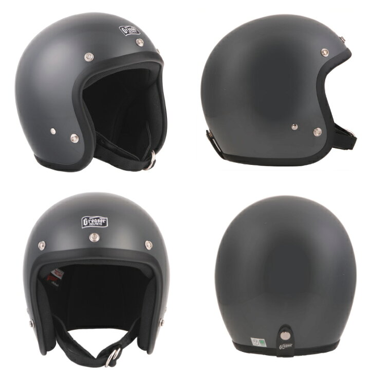DIN MARKET GREASER HELMETS 60 s PLAIN スモールジェットヘルメット 黒革 店