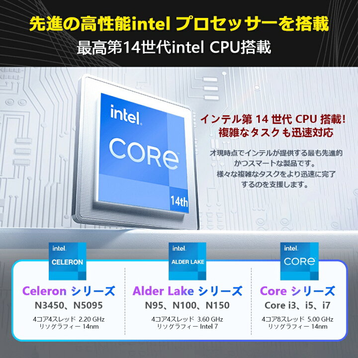 楽天市場】「楽天ランキング1位獲得」 第14世代クアッドコアCPU搭載 