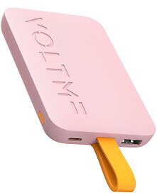VOLTME モバイルバッテリー 10000mah type-c ケーブル内蔵 軽量 小型 大容量 タイプC 2口 薄型 急速充電 コンパクト usbバッテリー 充電器 可愛い おしゃれ PD対応 薄い iPhone15 16 空調作業服用 安全 スマホバッテリー ミニ 旅行 登山 防災