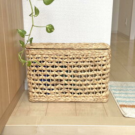 トイレットペーパー 収納 収納ケース ハンガー かご ふた付き 天然素材 収納かご 蓋付き 収納ボックス バスケット おしゃれ トイレ 収納バスケット 収納カゴ スリム ハンガー 収納 カゴ トイレペーパー ウォーターヒヤシンス