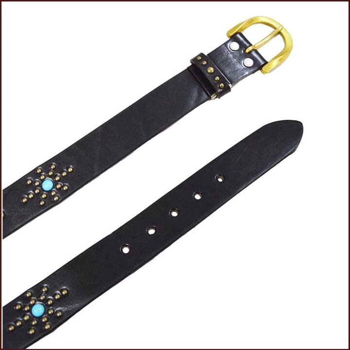 楽天市場】スタッズベルト 黒色 BLACK 革 本革 牛革 栃木レザー 厚口 