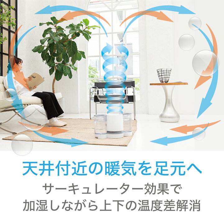 楽天市場】ボルネード 気化式加湿器 サーキュレーター搭載 35畳 大容量  