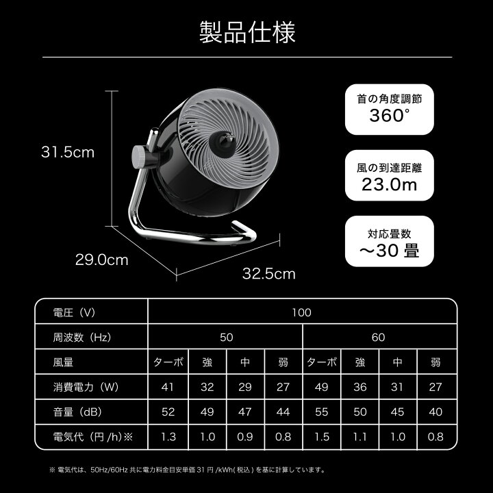 楽天市場】ボルネード サーキュレーター タフモーター 30畳 パワフル  