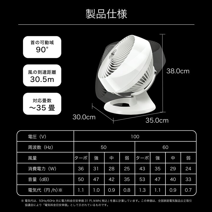 楽天市場】ボルネード サーキュレーター 35畳 空気循環 節電 衣類乾燥 