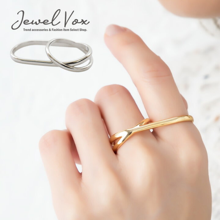 楽天市場】【メール便送料無料】 リング 指輪 ダブルフィンガーリング  