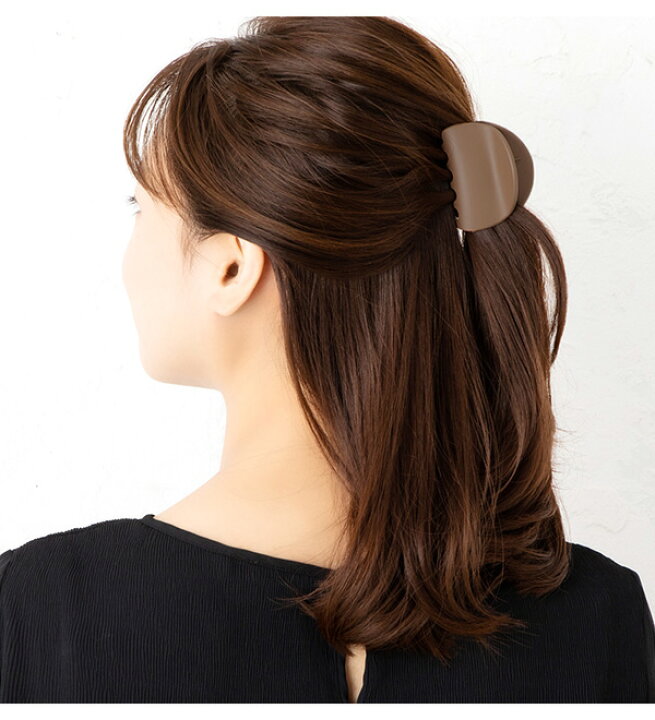 楽天市場 ネコポス送料無料 ヘアクリップ バンスクリップ ヘアアクセ レディース 前髪クリップ オーバル型 まとめ髪 ヘアアレンジ デイリー 無地 カジュアル シンプル ワンポイント トレンド 30代 40代 50代 女性 ブランド ポイント消化 消費 母の日 Jewelvox