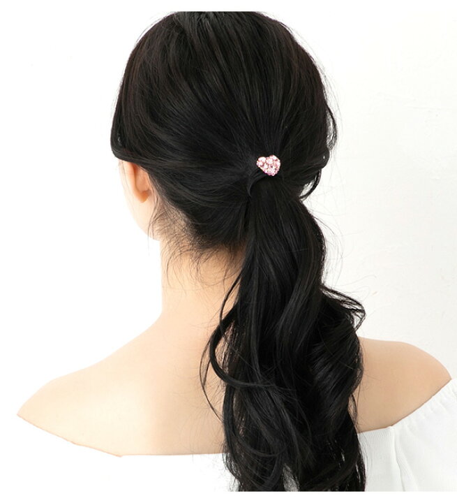 楽天市場 ネコポス送料無料 ヘアゴム ヘアポニー レディース ハート型 はーと ストーン パール まとめ髪 ヘアアクセサリー ポニーテール シンプル 大人 デイリー ヘアアレンジ 結婚式 パーティー 二次会 可愛い 30代 40代 50代 女性 ブランド プレゼント 母の日