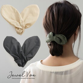 【枚数無制限!50%OFFクーポン配布中】 【メール便送料無料】 デフトバン ワイヤーポニー ヘアアクセサリー レディース オーバル リボン くすみカラー ナイロン生地 お団子 ヘアメーカー ワイヤーっぽい おしゃれ 巻き付け 布 風 シニヨン プチプラ