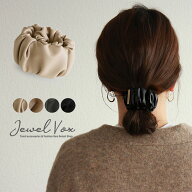 【9/15は店内全品P20倍!】 ポニーフック ヘアアクセ レディース ヘアーフック 巻き付け ギャザー レザー …