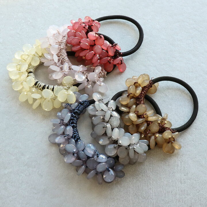 じゃらじゃら ヘアゴム アンティークカーキ✩.*˚ 引出す