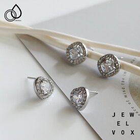 【2/14・15は20%OFFクーポン+P10倍】 【メール便送料無料】 ピアス ステンレス レディース 金属アレルギー 対応 サージカルステンレス キュービックジルコニア ハート スクエア 2タイプ 2デザイン ワンポイント シルバー シンプル