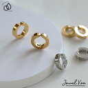 【メール便送料無料】 イヤリング ステンレス レディース フープ シンプル ノンホールピアス フェイクピアス フープイヤリング 金属アレルギー サージカルステンレス ゴールド シルバー S M 1.1cm 1.3cm