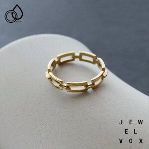 【10/29・30は20%OFFクーポン+P10倍】 【メール便送料無料】 指輪 リング レディース ステンレス サージカルステンレス 金属アレルギー チェーンデザイン つけっぱなし ゴールド 10号 12号 15号 17