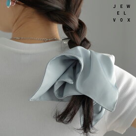 【メール便送料無料】 シュシュ ヘアゴム ヘアアクセサリー レディース ビッグ スクエア 四角 まとめ髪 大人かわいい シンプル かんたん こなれ シンプル 可愛い 普段使い キッズ 子供 ブラック ホワイト ブルー ピンク オフィス 女性 30代 40代 50代