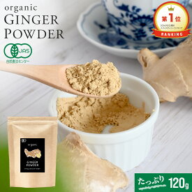 【2袋で1900円】ジンジャーパウダー オーガニック 120g 有機 JAS認証 生姜 粉末 パウダー しょうが ショウガ 乾燥粉末 生姜 有機生姜末 しょうが湯 生姜湯 ホットドリンク 温活 冬 スパイス 調味料 香辛料 VOXTRY ヴォークス 1000円