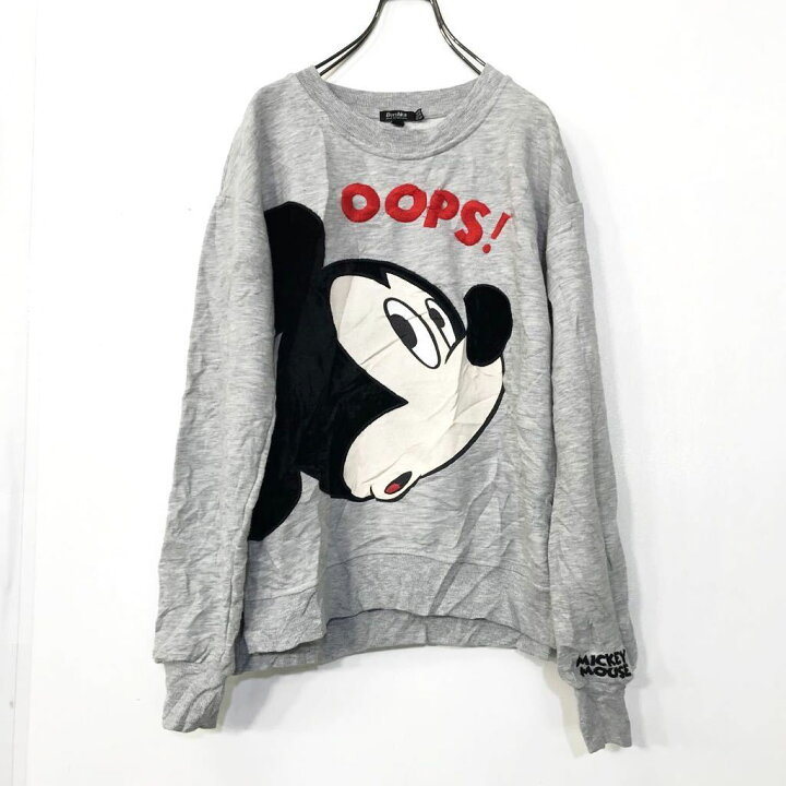 楽天市場 Bershka Disney スウェット Xsサイズ ミッキー トレーナー 灰色 グレー 古着卸 アメリカ仕入 T2102 3075 古着屋den