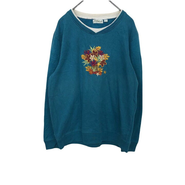 楽天市場】【中古】【古着】 スウェット レディース XL ターコイズ  