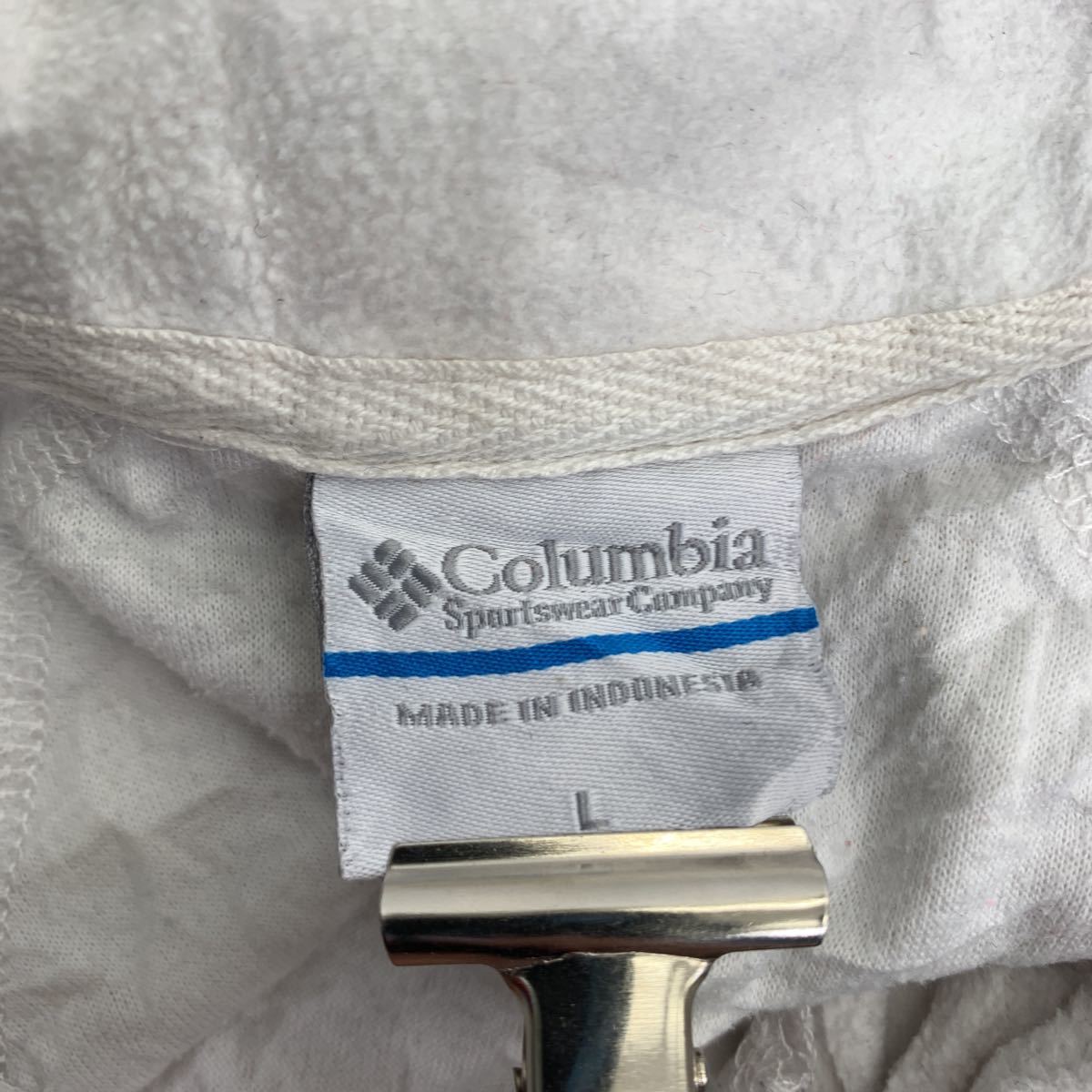 Columbia ハーフジップ フリースジャケット レディース Lサイズ コロンビア ホワイト 古着卸 アメリカ仕入 t2112-4269  古着屋DEN