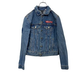 【中古】【古着】 ZARA デニムジャケット レディース S 青 ザラ Gジャン ジージャン ディズニー ミッキー ミニー ワッペン 古着卸 アメリカ仕入 t2202-3240