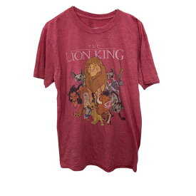 【中古】【古着】 Disney Tシャツ　Lサイズ　ライオンキング　パステルレッド　古着卸 アメリカ仕入 t2206-3077