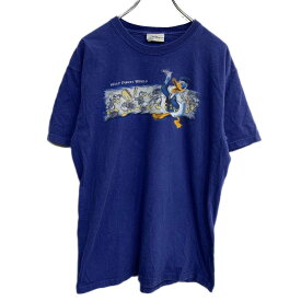 【中古】【古着】 Disney 半袖 キャラクターTシャツ Lサイズ ディズニー ドナルド ブルー 古着卸 アメリカ仕入 t2206-4151